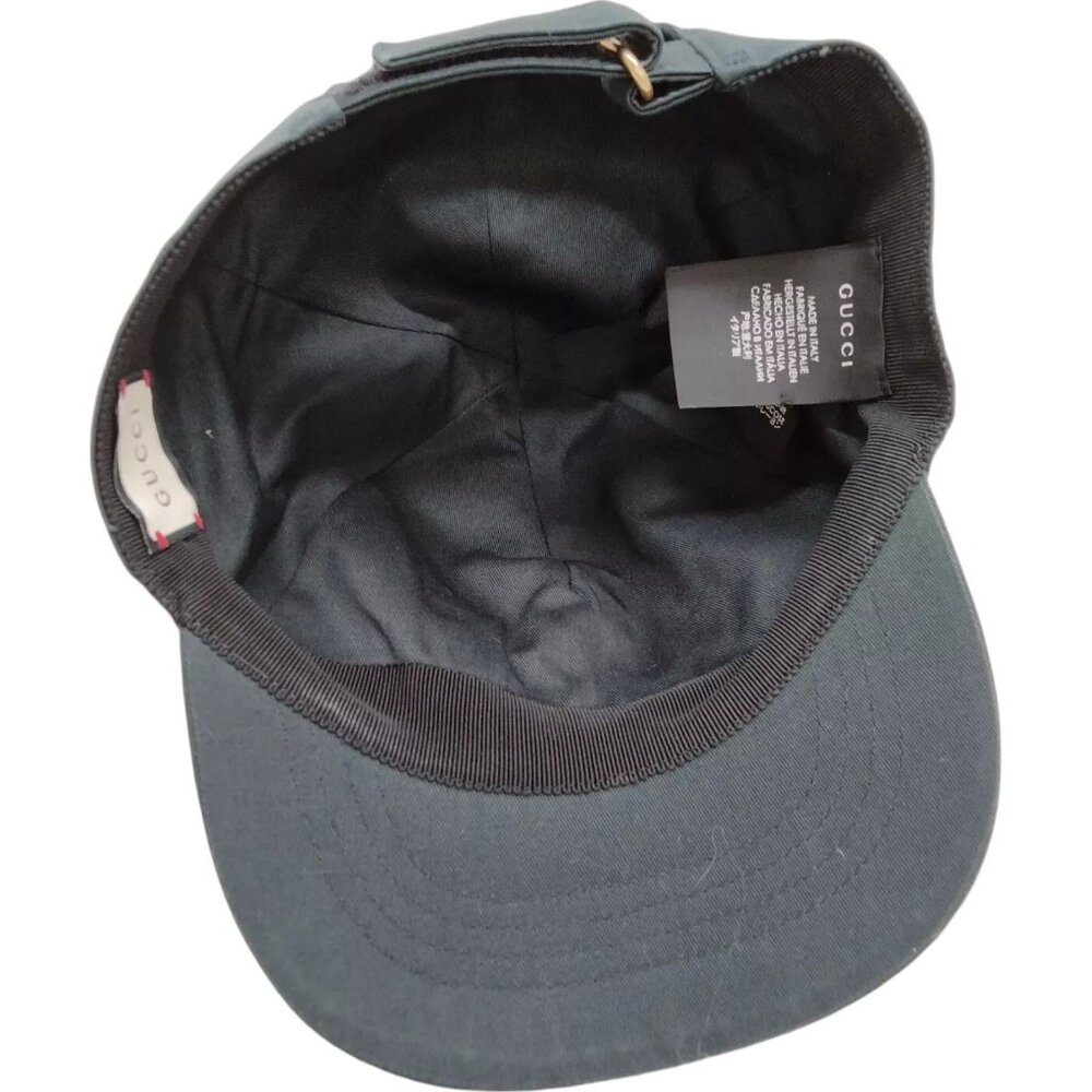 746252AU (S3) Gucci Cap Navy Blue Cotton - Picture 4 of 10
